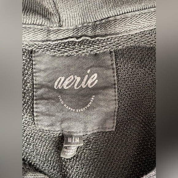 Aerie Beach Weekend Oversized Hoodie In Army / Olive Green Size M - Picture 5 of 11